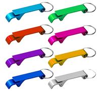 Llavero Abridor De Botellas, 8 Pcs Abridor de Cerveza Aluminio, Llaveros Abrebotellas con Anilla, Bolsillo Pequeño Bar Pinza para Bebidas, Llavero Abridor Cerveza, para Cerveza De Jugo Beber