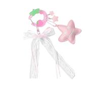 Llavero acrílico de estrella de fresa para bolsos, mochilas, equipaje, con diseño hueco y accesorio de cinta de alta calidad, bonito llavero de fresa, a