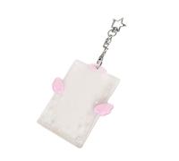 Llavero acrílico para tarjetas fotográficas con diseño de ala para tarjetas de crédito, regalo de identidad de estudiantes, llavero con colgante