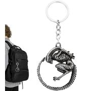 Llavero Alien Para Mochila,Llavero Alien - Llavero decorativo metálico - Colgante de bolso con figura divertida y genial, cuidadosamente tallado para fanáticos de la ciencia ficción y amantes del cine