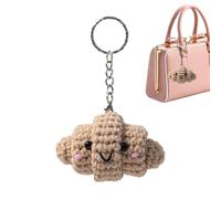Llavero Amigurumi - Llaveros divertidos de comida de ganchillo Accesorio artesanal de hecho a mano, Decoración portátil para el hogar Lindo colgante de mochila para mochila escolar | Regalo De Ll