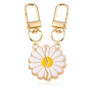 Llavero Amistad 2 Amigas, 2Pcs Margarita Flor Llavero Regalos para Una Amiga Lindo Llaveros Regalos para Cumpleaños Graduación Navidad