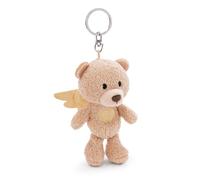 NICI Llavero ángel de la Guarda Oso con corazón 10cm Beige - Colgante Animal de Peluche - para Colgar en la Llave, Bolso, Mochila, y Mucho más, para niños y Adultos, una excelente Idea de Regalo