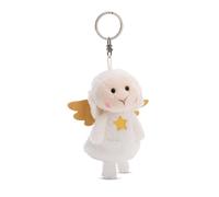 Llavero ángel de la Guarda Oveja con Estrella 10cm Blanco - Colgante Animal de Peluche - para Colgar en la Llave, Bolso, Mochila, y Mucho más, para niños y Adultos, una excelente Idea de Regalo
