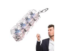 Llavero Anti-Estrés con Teclas Mecánicas - Juguete Fidget de 4 Botones para Hacer | para Concentración, Ansiedad y TDAH | Gadget Sensorial de Bolsillo para Adultos y Niños | Regalo para