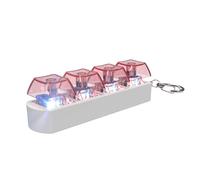 Llavero Anti-Estrés con Teclas Mecánicas - Juguete Fidget de 4 Botones para Hacer | para Concentración, Ansiedad y TDAH | Gadget Sensorial de Bolsillo para Adultos y Niños | Regalo para