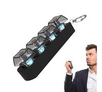 Llavero Anti-Estrés con Teclas Mecánicas - Juguete Fidget de 4 Botones para Hacer | para Concentración, Ansiedad y TDAH | Gadget Sensorial de Bolsillo para Adultos y Niños | Regalo para