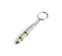Llavero antiestático con forma de bala de descarga secundaria - Amarillo