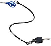 Llavero antirrobo de silicona con anilla y mosquetón, cód. FI-BL001, MWS