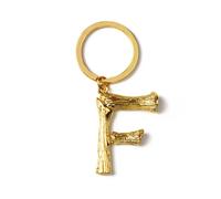 Llavero ARFUKA con letras del alfabeto, de acero inoxidable, para cumplea os, para hombre y mujer, dorado (F)