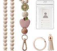 Llavero artesanal con símbolo de esfera de madera con decoración, transportable, múltiples códigos funcionales, para uso diario, etiqueta de identidad de oficina con