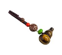 Llavero artístico de calabaza de cristal colgante con piedras multicolor para coches y decoración del hogar, accesorio de Feng Shui, Piedra ojo de tigre, Talla única