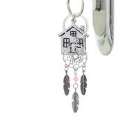 Llavero atrapasueños | Decoración de pared con atrapasueños | Adorno bohemio atrapasueños | Adorno de atrapasueños de perlas - llavero de plumas