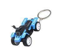 Llavero ATV con diseño de vehículo 3D y lazo de metal | Forma de vehículo esculpida, cadena corta y bucle de metal, detalle decorativo para llaves o punto de fijación