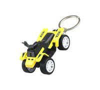 Llavero ATV con diseño de vehículo 3D y lazo de metal | Forma de vehículo esculpida, cadena corta y bucle de metal, detalle decorativo para llaves o punto de fijación