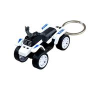 Llavero ATV con diseño de vehículo 3D y lazo de metal | Forma de vehículo esculpida, cadena corta y bucle de metal, detalle decorativo para llaves o punto de fijación