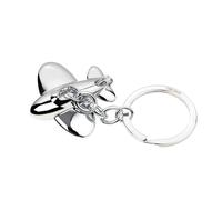 Llavero avión JETSETTER - avión despegando - simpático llavero avión de vacaciones despegando, metal fundido - incl. llavero - cromado - color plata - TROIKA Original