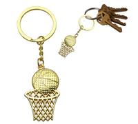 Llavero Baloncesto - Llaveros creativos de Baloncesto en 3D - Accesorios de Mochila antioxidantes, Abalorios de Monedero, Llavero Tridimensional Creativo Llavero Recuerdo Colgante de Metal