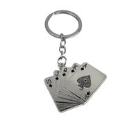 Llavero Baraja Cartas Poker Color Negro - Llaveros Casino Cartas 10 de picas, sota, reina, rey y As de picas - Accesorio de llaves para amantes de las Cartas, Juegos… - Llavero unisex hombre y mujer