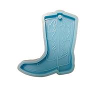 Llavero brillante de silicona con diseño de bota de vaquero y resina epoxi, adorno para regalo de San Valentín, manualidades, moldes de silicona para botas de vaquero