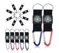 Llavero Brújula,15 Piezas Mosquetón Brújula Llaveros para Deportes Al Aire Libre para Brújula Compás Mini Gancho para Camping Escalada Senderismo