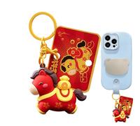Llavero Caballo | Decorativo Año Nuevo Chino 2026 Año del Caballo - Anillo De Llave En Forma De - Para Recuerdo, Mochila De Oficina, Escuela, Mujeres, Hombres, Adultos, Adolescentes, rojo, Se référer
