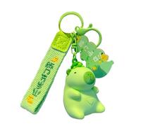 Llavero Capybara lindo, llavero de Capybara | Colgante divertido de Capybara tocando música,Juguete Capybara realista, llavero creativo súper lindo Capybara, colgante creativo de po, verde, Se
