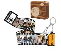 Llavero Carrete Fotos Personalizado Memoriales Rollo Película Album Llavero, 5/10/15/20/25/30 Photos, Personalizada Regalo pareja Cumpleano Día de San Valentín Día de la Madre