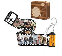 Llavero Carrete Fotos Personalizado Memoriales Rollo Película Album Llavero, 5/10/15/20/25/30 Photos, Personalizada Regalo pareja Cumpleano Día de San Valentín Día de la Madre