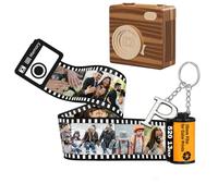 Llavero Carrete Fotos Personalizado Memoriales Rollo Película Album Llavero, 5/10/15/20/25/30 Photos, Personalizada Regalo pareja Cumpleano Día de San Valentín Día de la Madre