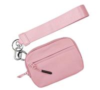 Llavero Cartera Mujer,Pulsera Llavero, Cartera para Tarjetas de crédito, Tarjetero de Nailon Impermeable con Cremallera, monederos compactos para Mujer con Correa de Mano para fácil Acceso al Dinero