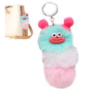 Llavero Caterpillar - Colgante De Animal De Peluche De 12 Cm, Accesorio De Juguete Lindo Y Suave, Diseño Y Duradero | Mochila Monedero Bolso Charm Para Niñas Mujeres Regalo Escolar De Viaje Di