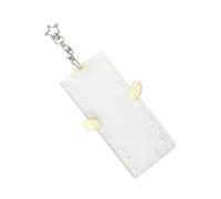 Llavero, clip acrílico, 4 compartimentos, 15,2 x 7,6 cm, llavero, portafotos, alas de dibujos animados, para mujeres, , cartera, San Valentín, cumpleaños, y vacaciones, Amarillo, Se