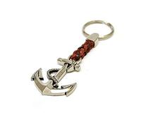 Llavero Colgante Ancla en Correa de Piel, 7 cm más Anilla 2,5cm.