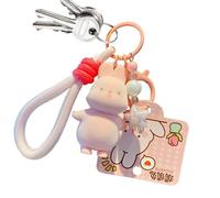 Llavero colgante de conejo, llavero de animal suave para bolsos, llavero de conejo, accesorios de mochila escolar, adorable encanto para teléfonos móviles, bolsos, mochilas, carteras, Feliz, Refer to