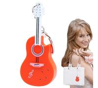 Llavero Colgante De Guitarra Musical - Llavero Musical De Guitarra Con Luz Y Sonido, Colgante De Guitarra Realista En Miniatura | Te Amo Música, Regalo Duradero Para Hombres, Mujeres, Amigos, Calcetín