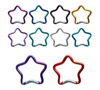 Llavero colgante en forma de estrella, organizador de llaves de estrella, mosquetón multifuncional y resistente para accesorios al aire libre para pesca, mochileros, llavero de aluminio compacto