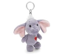 Llavero colgante Love Elephant gris oscuro 10cm ° - Colgante animal de peluche - Para colgar en la llave, bolso, mochila, y mucho más, para niños y adultos, una excelente idea de regalo