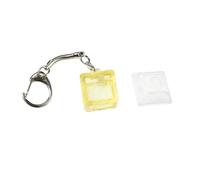 Llavero colgante translúcido para probar interruptores mecánicos de teclado, herramienta de alivio del estrés con tecla DSA, 1 juego de 20 x 20 x 12 mm, alivia el estrés con este llavero colgante