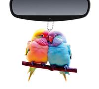 Llavero colorido del loro, llavero del loro del día de San Valentín,Charm para bolso de pájaros de acrílico bicolor | Llaveros decorativos para bolsos, colgantes navideños para pared, armario