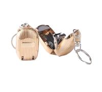 Llavero compacto de viaje de acero inoxidable, cortaúñas, diseño plegable, accesorios de manicura para aseo