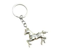 Llavero con acento de caballo, adoptado por los jóvenes, para una estética y expresión modernas, diarias, individualidad, decoración, 2026, plateado, Talla única