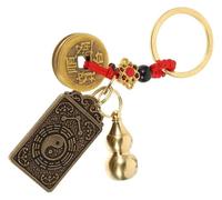 Llavero con adorno de Feng Shui, llavero con moneda de cobre, llavero con forma de conejo, llavero con forma de calabaza, llavero de coche, regalo de aleación.