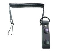 Llavero con bobina de resorte retráctil, cordón envuelto con cordón de resorte, cordón de seguridad para exteriores con bobina retráctil | Cordón elástico de alambre de acero integrado