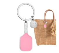 Llavero con cadena de bolas, bonito colgante de metal para bolsos, monedero, bola de remo, llavero, regalo para mujeres, amigas, deportistas, mochila, uso diario, Rosa., Siehe Beschreibung