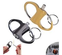 Llavero con cerilla para Encendedor, Llavero con Encendedor,cerilla de Metal Nueva 2025 para Exteriores, Coche y hogar (Gold + Black)