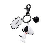 Llavero con colgante de cadena de mujer con diseño de Snoopy