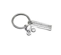 Llavero con colgante de coche para motocicleta, bicicleta, con texto en inglés «Driving Safe I Need You here with me», #1, L, Sencillo