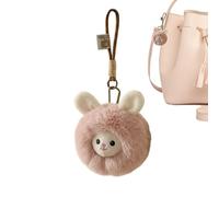 Llavero con colgante de peluche - Colgante suave decorativo - Peluche llavero con forma de animal - para mujer, niña, adolescente, novia, escuela, viaje, desplazamiento, mochila Bors, Conejo,
