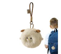 Llavero con colgante de peluche | Gadget suave y adorable de colección - Animal de peluche para llavero | para mujer, niña, adolescente, novia, escuela, viaje, desplazamiento, mochila Bor, Oveja, Fare